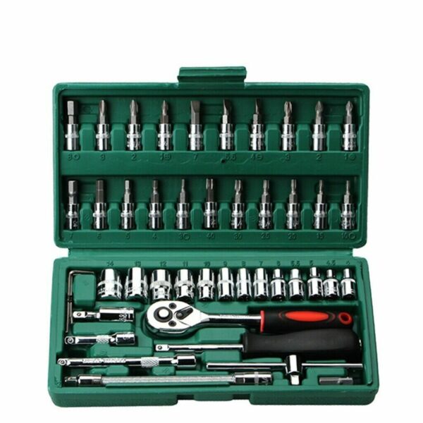 52pc Metric Socket Set Ratchet Torx Wrench Kit 1-4 Drive Repair Tool With Case - Image 6