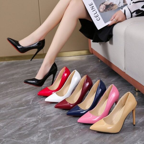 Plus Size Women's Shoes High Heels Sexy Stiletto Heel Fruit Color - Image 2