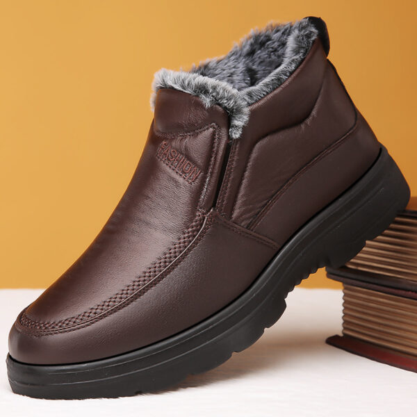 Winter Middle-aged And Elderly Thickened Non-slip Waterproof Fleece-lined Cotton Shoes - Image 2