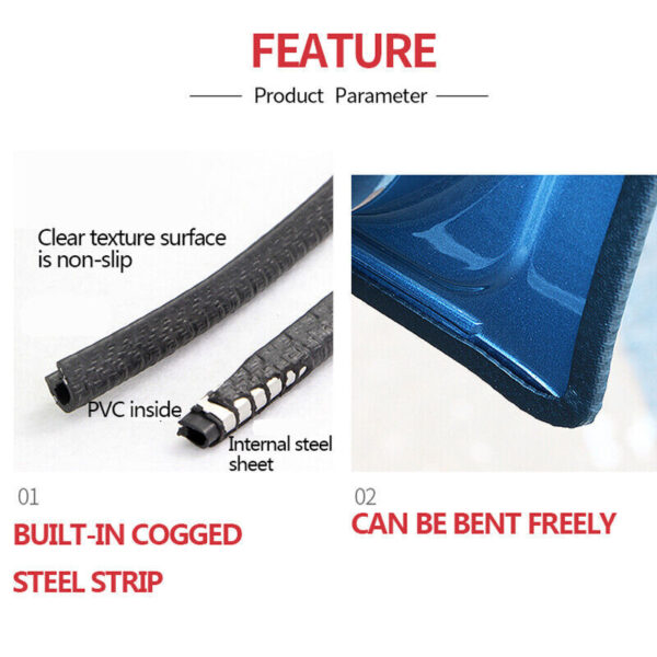 4.5M Car Door Boot Edge Protector Strip Trim U Shape Guard Seal Rubber Black UK - Image 7