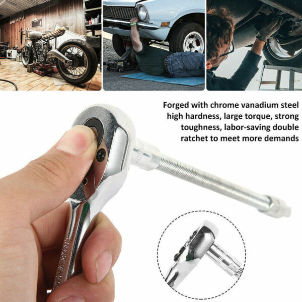 46PCS Metric Socket Set Ratchet Torx Wrench Kit 1  4   Drive Repair Tool With Case - Image 2