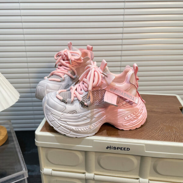 Thick Bottom Gradient Colorblock Daddy Shoes - Image 2