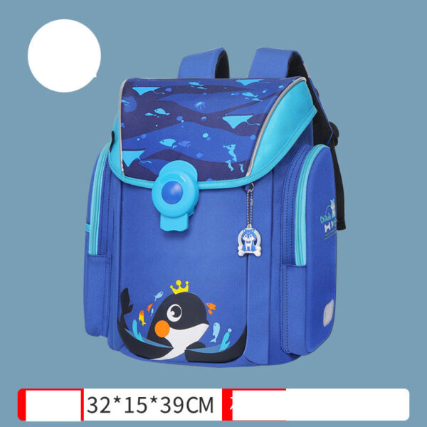 Primary School Students Backpack With Magnetic Buckle And Ridge Protection - Image 3