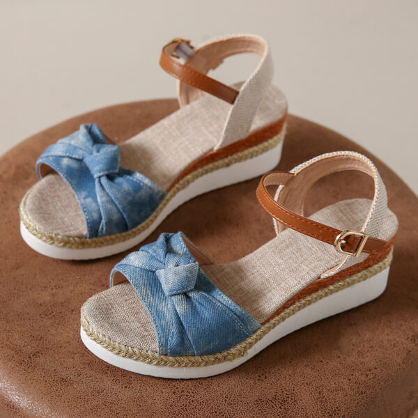 Bowknot Fashion Sandals Fish Mouth Buckle Rope Bottom - Image 8
