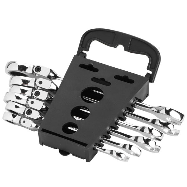 6Pcs Flexible Head Multi Functional Ratchet Conination Spanner Wrench 8-17mm Repair Tools Set - Image 9
