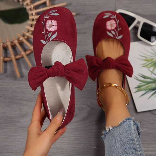 Fashion Personalized Women's Bow Flat Work Shoes - Image 6