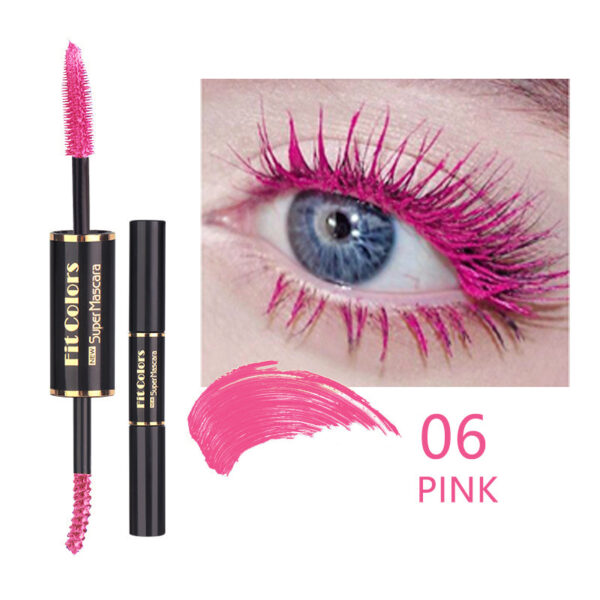 Double-headed Color Mascara Thick Curl More Than Waterproof Not Smudge White Eyebrow Dyeing - Image 9