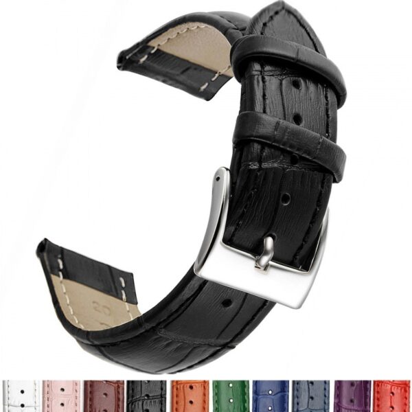 Comfortable Cowhide Genuine Leather Watch Strap - Image 8
