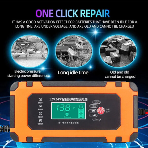 8A Smart Car Battery Fast Charger 12V Charger Automatic Pulse Repair AGM-GEL UK - Image 3