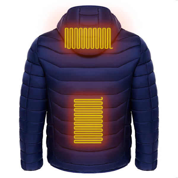 Men Heated Puffer Jacket Electric Heating Coat Insulated Hood Windbreaker 9Heat Zones - Image 6