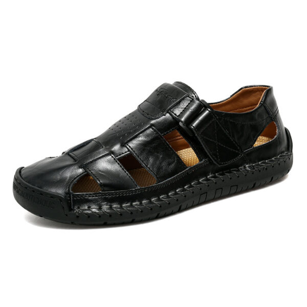 Handmade Stitching Leather Casual Beach Men's Sandals - Image 6