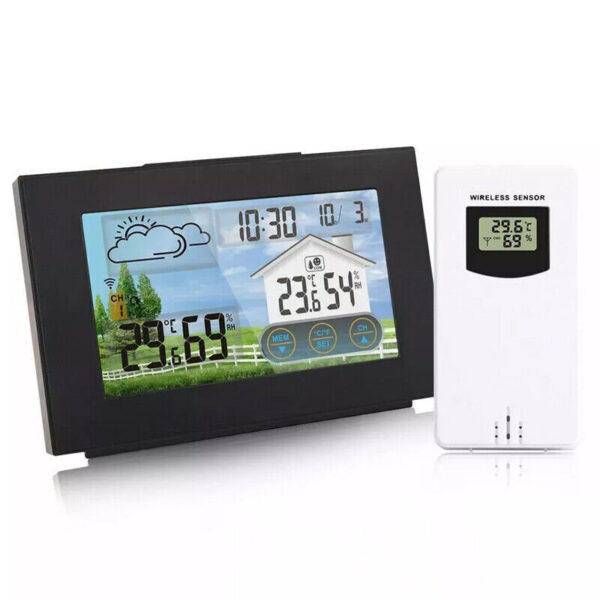 Wireless Weather Station Clock Digital Thermometer Temperature Indoor&Outdoor. - Image 7