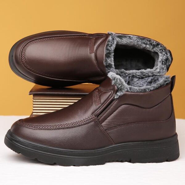 Winter Middle-aged And Elderly Thickened Non-slip Waterproof Fleece-lined Cotton Shoes - Image 5
