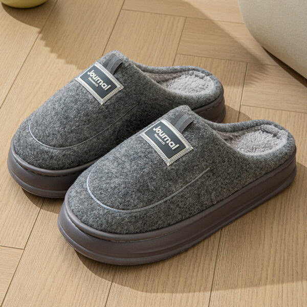 Men's Warm Thickened Bottom Plus Size Cotton Slippers - Image 2
