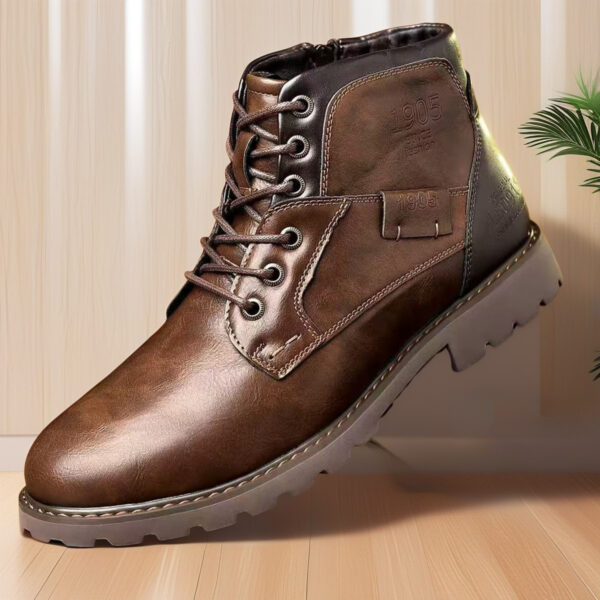 Male Martin Boots Leisure Plus Size Zip Ankle Boots - Image 5