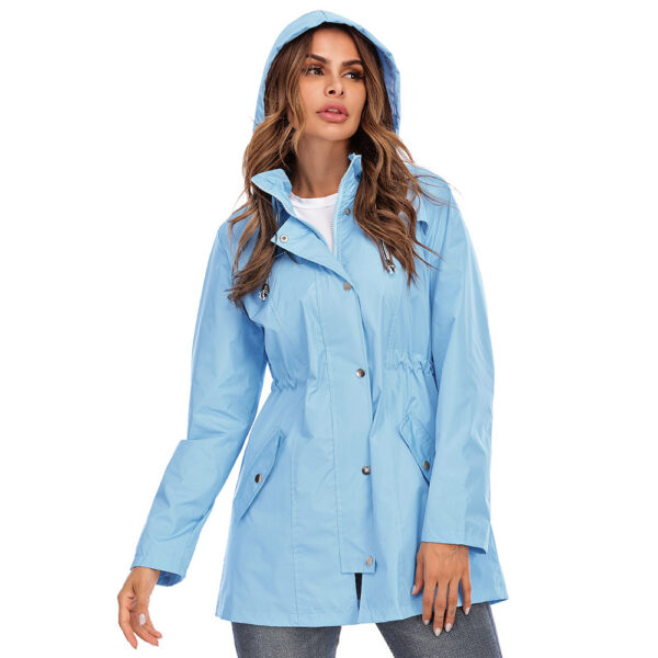 Waterproof zipper raincoat jacket - Image 7