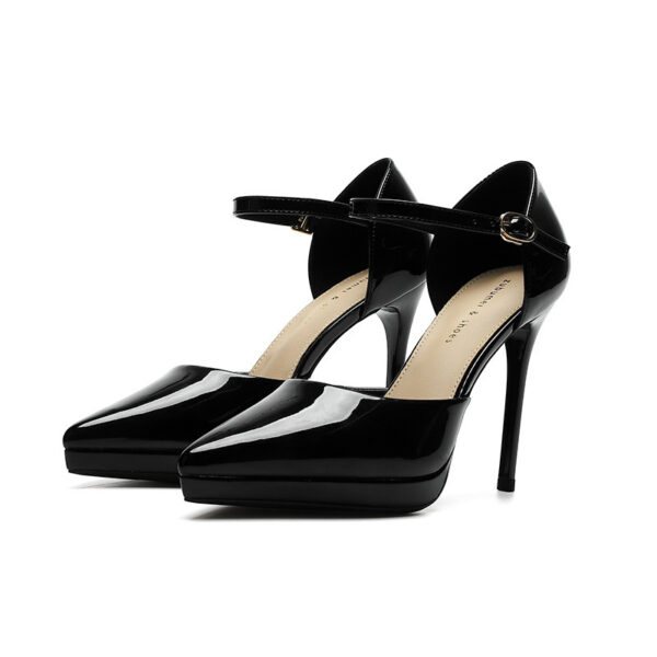 Pointed-toe Waterproof Platform Hollow 10 5cm Women's High Heels - Image 2