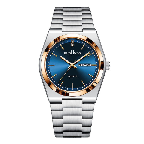 Double Calendar Advanced Stainless Steel Luminous Men's Watch - Image 3