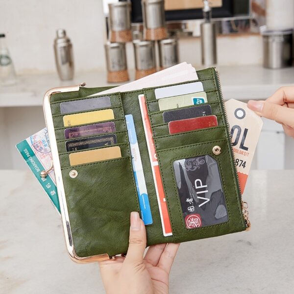 Retro Clip Multifunctional All-match Folding Coin Purse - Image 7