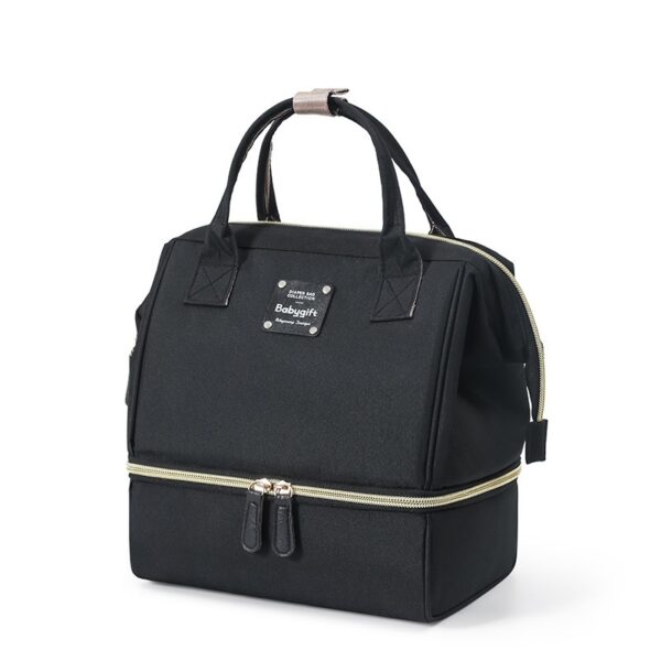 Double-layer Dry Wet Separation Portable Shoulder Baby Diaper Bag Multi-functional Breast Milk Storage Bag - Image 4