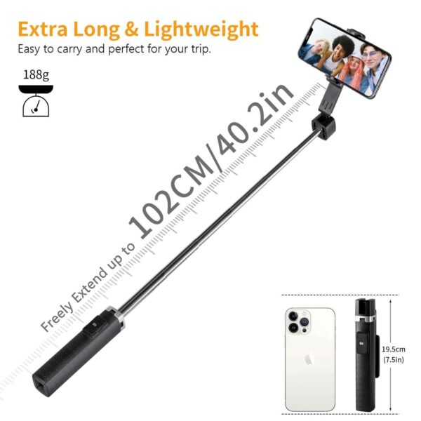 Selfie Stick Bluetooth Remote Phone Holder Tripod Stand For  Universal - Image 9