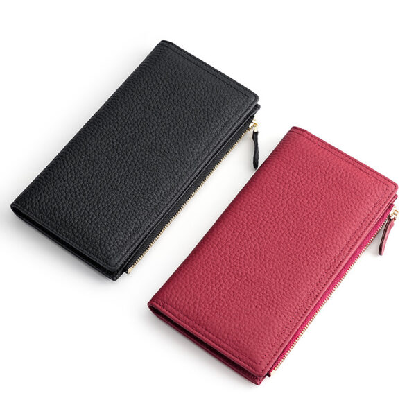 Women's Cowhide Anti-magnetic Anti-theft Long Wallet - Image 8