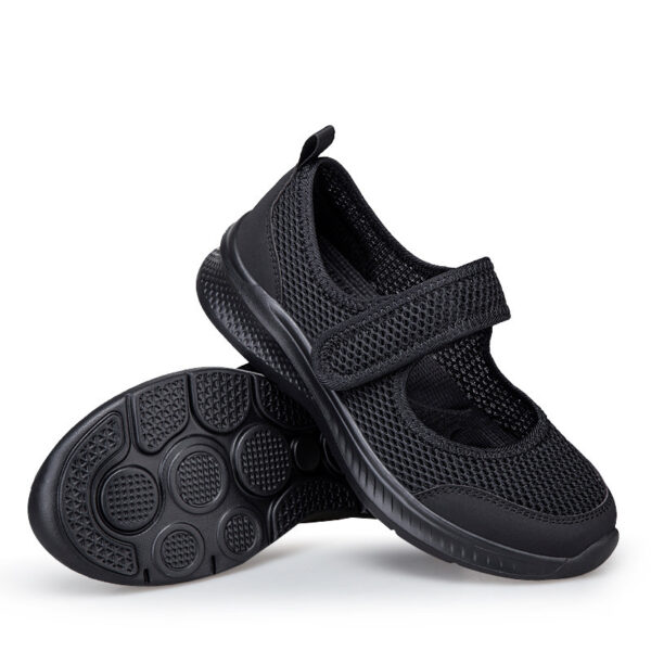 Low-top Thick Bottom Hollow Buckle Casual Mesh Shoes For The Old - Image 6
