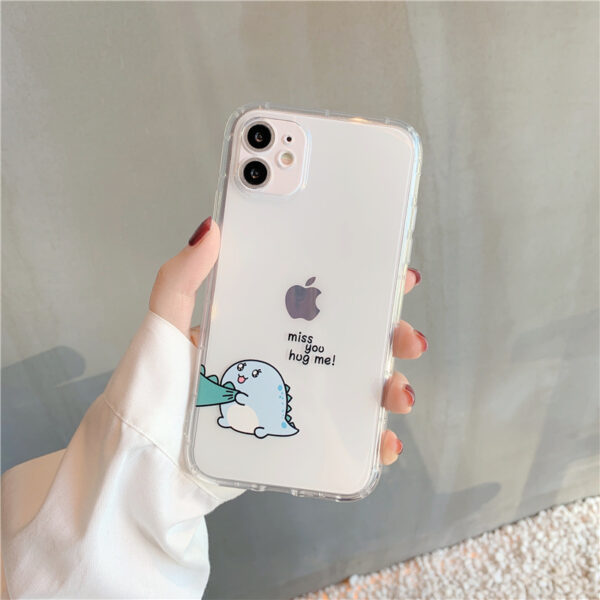 Simple Transparent Airbag Anti-fall Mobile Phone Case Protective Cover For Cute Couples - Image 2