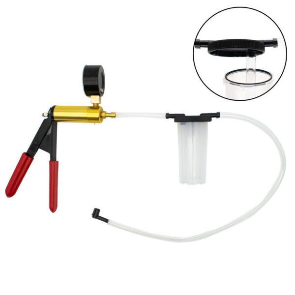 HAND VACUUM  HELD BRAKE BLEEDER TESTER SET BLEED CAR MOTORBIKE BLEEDING KIT - Image 3
