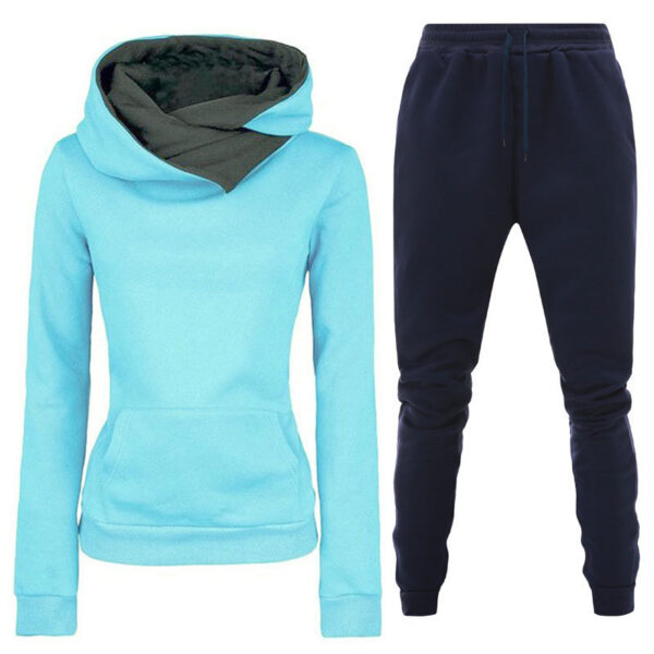 New Plush Hooded Sportswear Suit For Women - Image 4