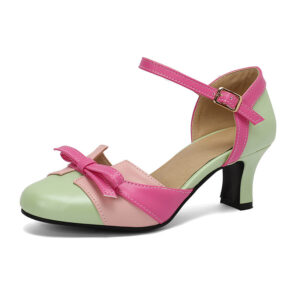 Elegant High Heel Candy-colored Hollow Buckle Sandals
