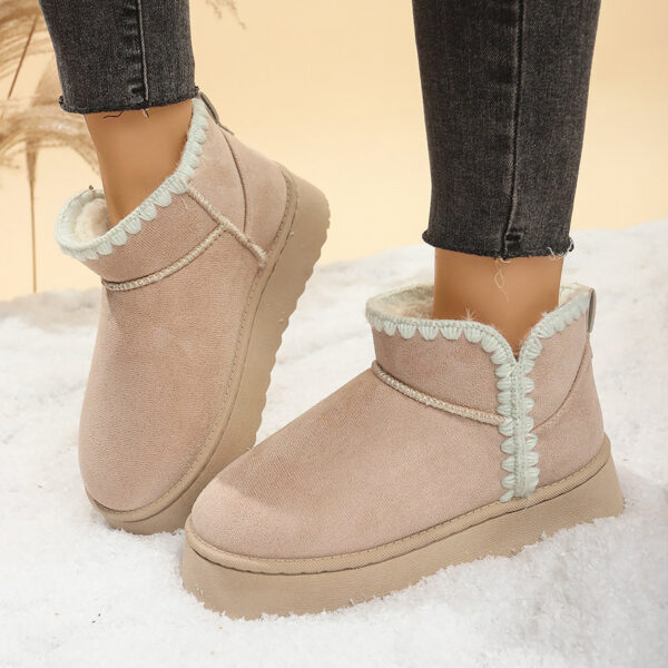 Snow Boots For Women Short Tube Velvet Insulated Cotton-padded Shoes - Image 2