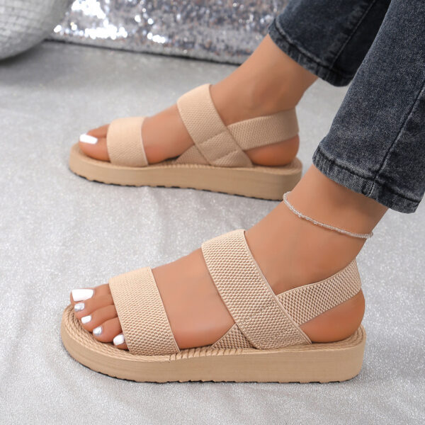 Women's Fashionable Flat Wedge Beach Sandals - Image 5