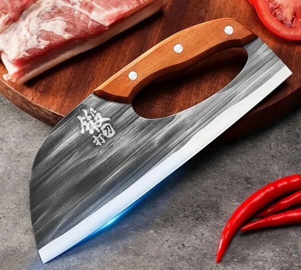 1pc Hand Forged Bone Cutter Kitchen Knife - Sharp Lightweight Dual-Use Slicer For Women - High-Carbon Stainless Steel, Ergonomic Handle, Easy To Clean, And Durable - Image 4