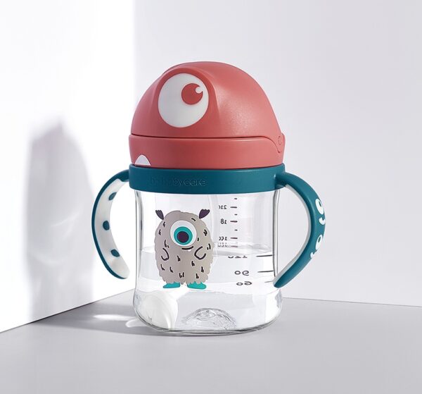Babycare 240ml Baby Sippy Cup Cute Shape Anti-Choke Straw Baby Water Bottle - Image 8
