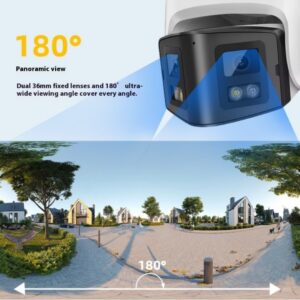 4MP Dual-lens IP Safety Belt Panoramic CCTV Webcam