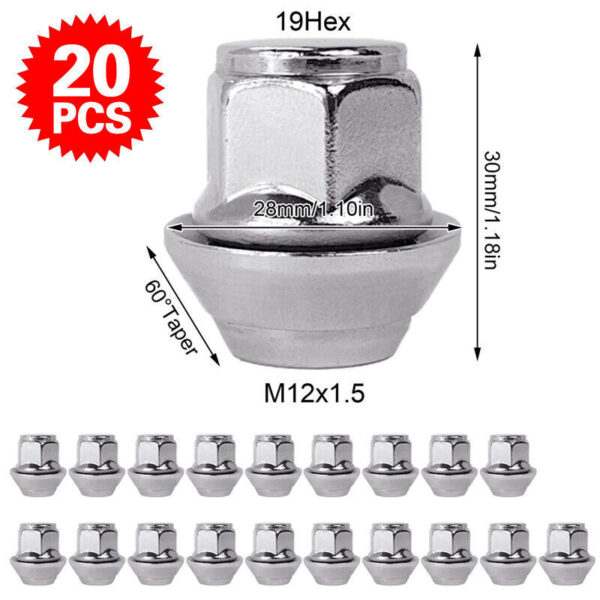 20Pcs For Ford Focus MK2 MK3 ST Car Alloy Wheel Nuts M12X1.5 19MM Bolt Lug Studs - Image 4