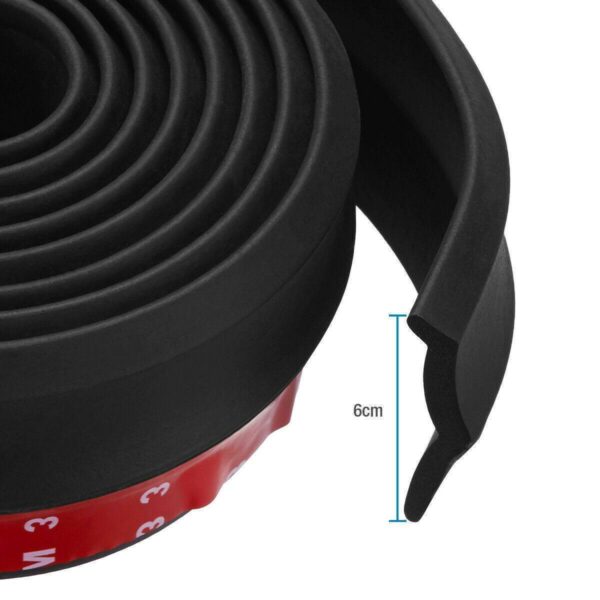 Universal Car Lip Skirt Protector Rubber Splitter Front Bumper Spoiler Side 2.5M - Image 5