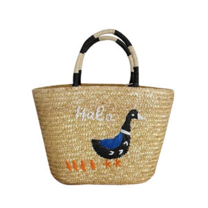 Women's Hand-woven Vegetable Basket Shoulder Tote Bag