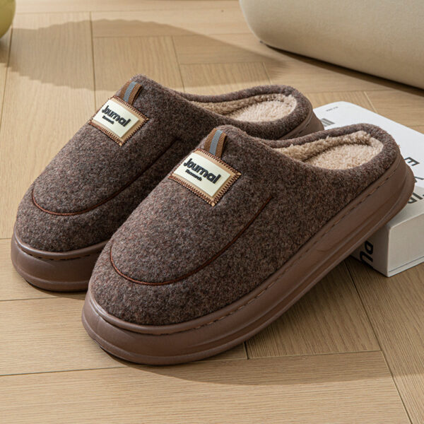 Men's Warm Thickened Bottom Plus Size Cotton Slippers - Image 5