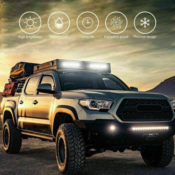2x 48W LED Work Light Bar Flood Spot Lights Driving Lamp Offroad Car SUV 12V UK - Image 6