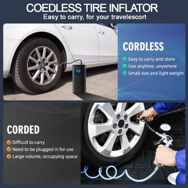 Car Tire Inflator Cordless Digital Display Rechargeable Tire Air Compressor - Image 5