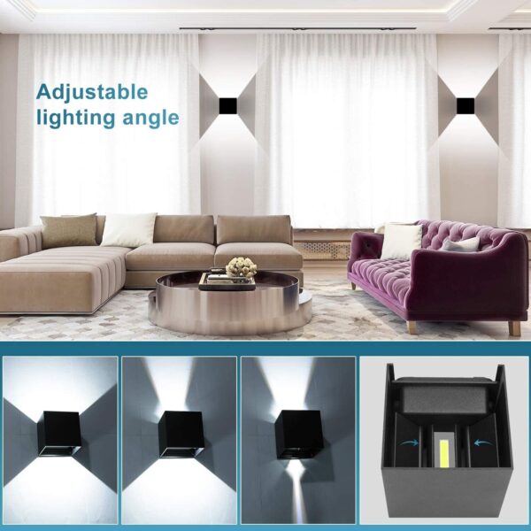 Modern LED Up Down Wall Lights Lighting Fixture Outdoor Indoor Lamp Lighting UK - Image 5