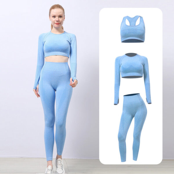 Seamless Yoga Wear Sports Suit Outdoor Fitness Vest Quick Dry Tight Sportswear Yoga Pants Women - Image 5