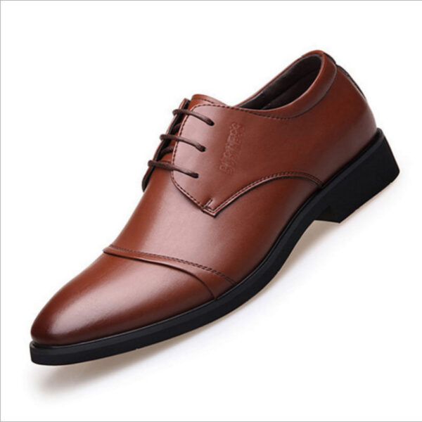 Men's Shoes Plus Size Business Formal Wear Leather Shoes Breathable Lace Up - Image 6