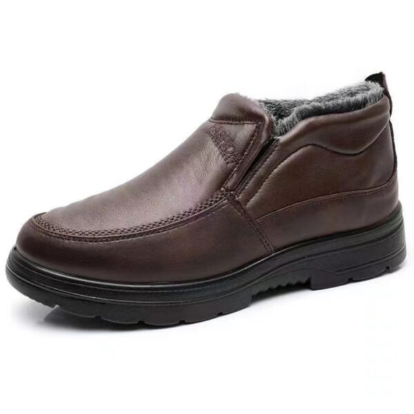 Winter Middle-aged And Elderly Thickened Non-slip Waterproof Fleece-lined Cotton Shoes - Image 4