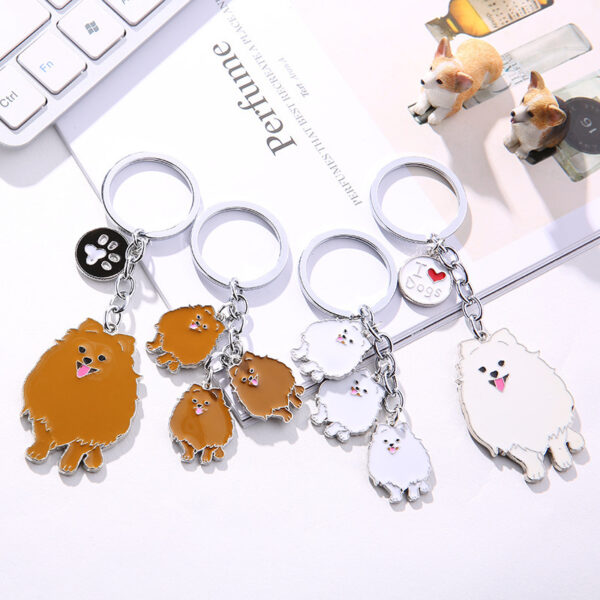 Pet Dog Car Key Ring Creative Metal Keychains - Image 3