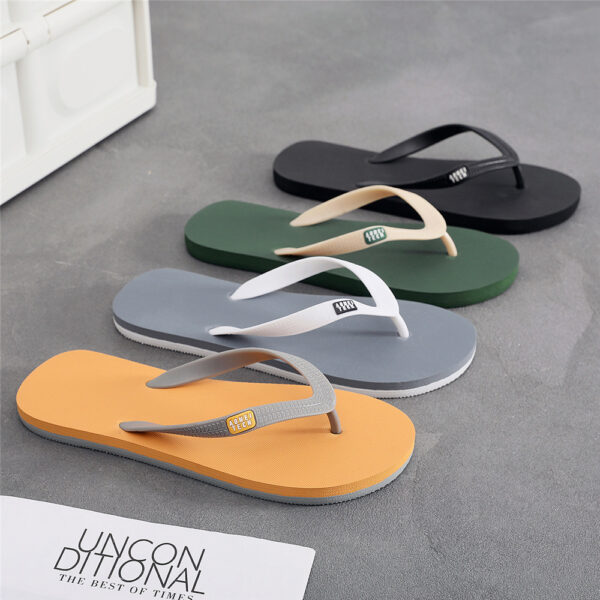 Men's Trendy Rubber Non-slip Fashion Flip-flop Beach Slippers - Image 2