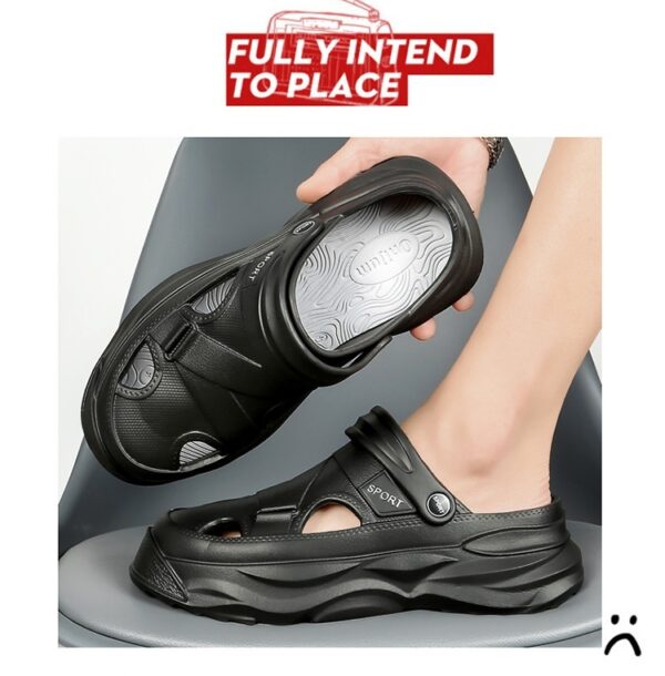 Hole Shoes Men's Thick Bottom Shit Feeling - Image 3