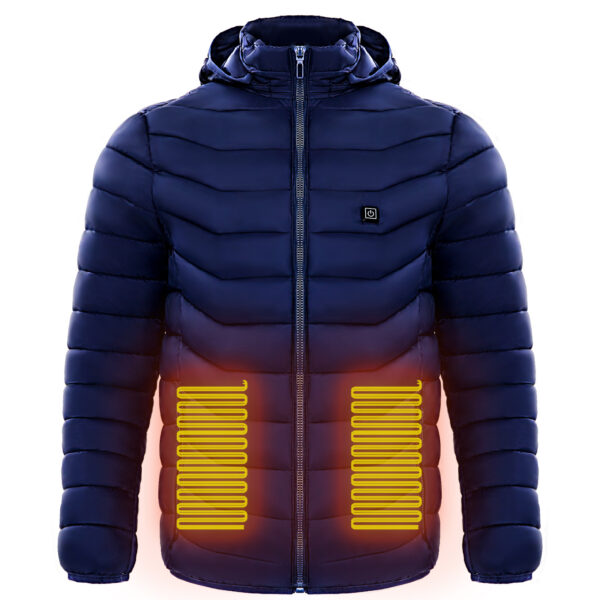 Men Heated Puffer Jacket Electric Heating Coat Insulated Hood Windbreaker 9Heat Zones - Image 9